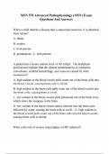 MSN 570 Advanced Pathophysiology &lpar;MSN&rpar; Exam Questions And Answers