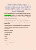 BUNDLE FOR NR 570 &vert; NR570 MIDTERM & FINAL EXAM &vert; COMMON DIAGNOSIS & MANAGEMENT IN ACUTE CARE FINAL EXAM STUDY GUIDE RATED A&plus; &vert; LATEST 2025 CHAMBERLAIN