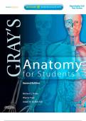 test bank for grays anatomy for students by  Ruchard Drake&comma; A&period;Wayne vogl &period;9780702051319 covering pages 1 to 10 graded A&plus;