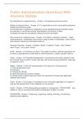 Public Administration Questions With Answers Update