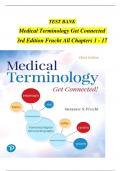 TEST BANK  Medical Terminology Get Connected  3rd Edition Frucht All Chapters 1 - 17&emsp;