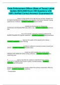 Code Enforcement Officer &lpar;State of Texas&rpar; Latest Update 2025-2026 Exam 250 Questions with 100&percnt; Verified Correct Answers Guaranteed A&plus;