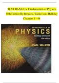 TEST BANK For Fundamentals of Physics 10th Edition By Resnick&comma; Walker and Halliday Chapters 1 - 44&emsp;