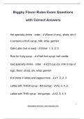Biggby Flavor Rules Exam Questions  with Correct Answers