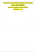  Test Bank For Current Medical Diagnosis And Treatment 2024&comma; 63rd Edition By Maxine Papadakis&comma; Stephen McPhee &vert; Comprehensive Medical Diagnostic Exam Resource