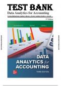 Test Bank for Data Analytics for Accounting&comma; 3rd Edition by Vernon Richardson &lpar;Complete Chapters 1 - 9&rpar;
