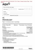 Actual 2024 AQA AS PSYCHOLOGY 7181/1 Paper 1 Merged Question Paper + Mark Scheme