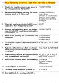 MA Hoisting License Test with Verified Answers