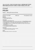 AQA AS LEVEL &lpar;7687&sol;2&rpar; POLISH PAPER 2&colon; WRITING &lpar;SET TEXTS AND FILMS&rpar; QUESTION PAPER&plus; MARK SCHEME JUNE 2024