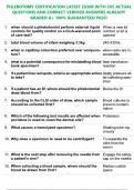 PHLEBOTOMY CERTIFICATION LATEST EXAM WITH 265 ACTUAL QUESTIONS AND CORRECT VERIFIED ANSWERS ALREADY GRADED A&plus; 100&percnt; GUARANTEED PASS&excl;