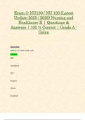 Exam 1&comma; Exam 2 & Exam 3&colon; NU180 &sol; NU 180 &lpar;Latest 2025 &sol; 2026 Updates STUDY BUNDLE WITH COMPLETE SOLUTIONS&rpar; Nursing and Healthcare II &vert; Questions and Verified Answers &vert; 100&percnt; Correct &vert; Grade A &ndash; Galen