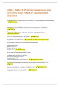 2025 - ABSITE Practice Questions and Answers Best rated A&plus; Guaranteed Success
