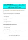 CNUR 106 Midterm Exam Questions and Answers 100&percnt; Pass