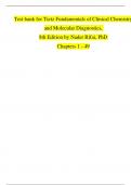 Test Bank for Tietz Fundamentals of Clinical Chemistry and Molecular Diagnostics&comma; 8th Edition by Nader Rifai&comma; PhD
