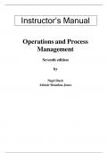 Solution Manual For Operations and Process Management&comma; 2025 7th Edition by Nigel Slack Alistair Brandon-Jones Nicola Burgess Chapter 1-15