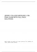 Jersey College MedSurg 1 RN FINAL EXAM