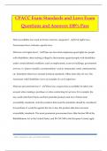 CPACC Exam Standards and Laws Exam Questions and Answers 100&percnt; Pass