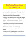 CPACC Exam Questions and Answers 100&percnt; Pass