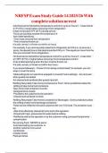 NRFSP Exam Study Guide 14 2025&sol;26 With complete solution newest 