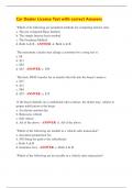 Car Dealer License Test with correct Answers