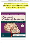 TEST BANK For Anatomy of Orofacial Structures  9th Edition by Richard W&period; Brand&semi; Donald E&period; Isselhard&comma; Chapters 1 - 36 &vert; Complete  