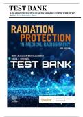 TEST BANK RADIATION PROTECTION IN MEDICALRADIOGRAPHY 9TH EDITION By Mary Alice Statkiewicz Sherer