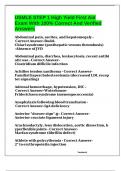USMLE STEP 1 High Yield First Aid Exam With 100&percnt; Correct And Verified Answers 