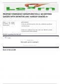 PROPHECY EMERGENCY DEPARTMENT RN A&sol; 68 CERTIFIED QUIZZES WITH DEFINITIVE ANS&sol; ALREADY GRADED A&plus;