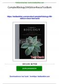 Test Bank for Campbell Biology 9th Edition by Jane B. Reece, ISB:9780321558237 Chapters 1-56 | Complete Guide A+