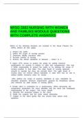 NRSG 3302 NURSING WITH WOMEN AND FAMILIES MODULE QUESTIONS WITH COMPLETE ANSWERS&period;