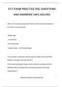 CCT EXAM PRACTICE &lpar;EE&rpar; QUESTIONS  AND ANSWERS 100&percnt; SOLVED
