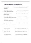 Engineering Mechanics Statics Certification Review Exam Questions With Multiple Choices And  Verified Answers&period;