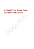 ILE CGSC X100 Review Exam Questions And Answers