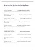 Engineering Mechanics Prelim Exam Complete Questions And Answers Guaranteed Pass&period;