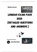 LRM2601 EXAM PACK 2025  &lbrace;DETAILED QUESTIONS AND ANSWERS &rcub;