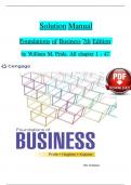 Solution Manual for Foundations of Business 7th Edition by William M&period; Pride