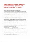 ANCC PMHNP NP Review Questions exam edge 3 exam questions and answers correct and verified A&plus;