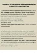 Orthopedic NCLEX Questions and Verified Rationalized  Answers 100&percnt; Guaranteed Pass