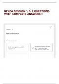 NFLPA SESSION 1 & 2 QUESTIONS WITH COMPLETE ANSWERS&excl;&excl;