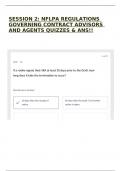 SESSION 2&colon; NFLPA REGULATIONS GOVERNING CONTRACT ADVISORS AND AGENTS QUIZZES & ANS&excl;&excl;