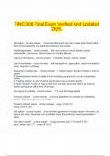 FINC 306 Final Exam Verified And Updated 2025&period;
