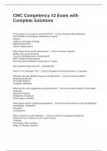 CMC Competency -2 Exam with Complete Solutions