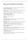 CMC exam 1 Questions and Answers