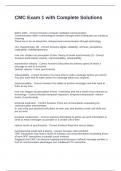 CMC Exam 1 with Complete Solutions