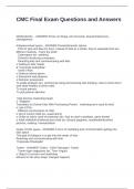 CMC Final Exam Questions and Answers