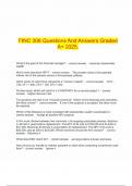 FINC 306 Bundled Exam 100&percnt; verified &vert;latest update&vert; brand new&excl;&excl;&excl;