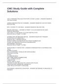 CMC Study Guide with Complete Solutions