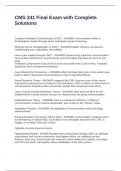 CMS 341 Final Exam with Complete Solutions