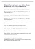 Florida Funeral Laws and Rules Exam Questions And Correct Answers&period;
