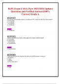 RePL Exam CASA &lpar;New 2024 Update&rpar; Questions and Verified Answers